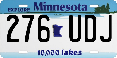 MN license plate 276UDJ