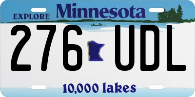 MN license plate 276UDL