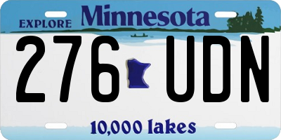 MN license plate 276UDN