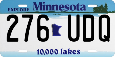 MN license plate 276UDQ