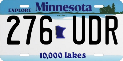 MN license plate 276UDR