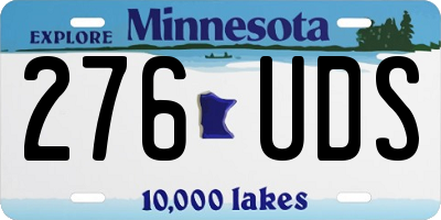 MN license plate 276UDS