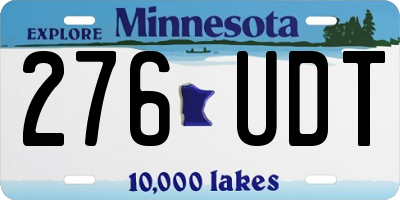 MN license plate 276UDT