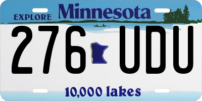 MN license plate 276UDU