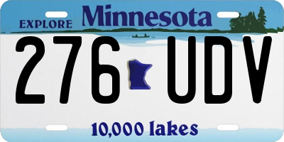 MN license plate 276UDV