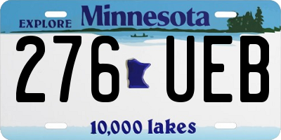 MN license plate 276UEB