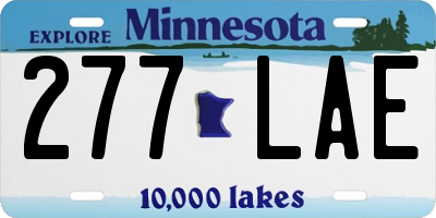 MN license plate 277LAE