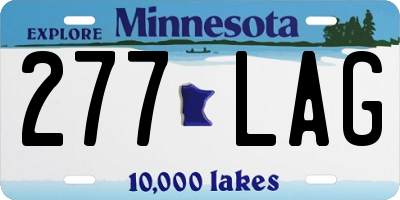 MN license plate 277LAG