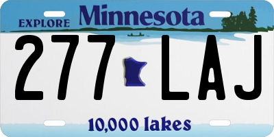 MN license plate 277LAJ