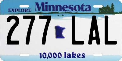 MN license plate 277LAL