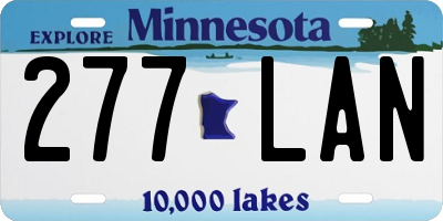 MN license plate 277LAN