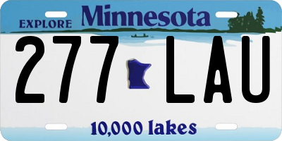 MN license plate 277LAU