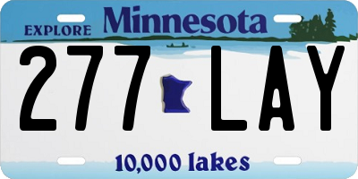 MN license plate 277LAY