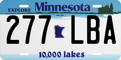 MN license plate 277LBA