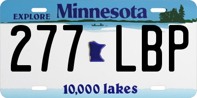 MN license plate 277LBP