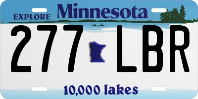 MN license plate 277LBR