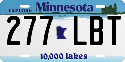 MN license plate 277LBT