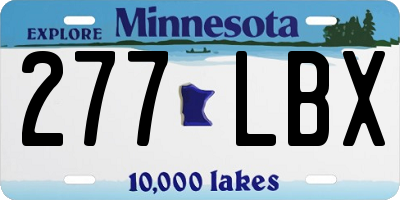 MN license plate 277LBX
