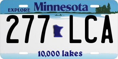 MN license plate 277LCA