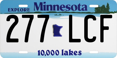 MN license plate 277LCF