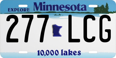 MN license plate 277LCG