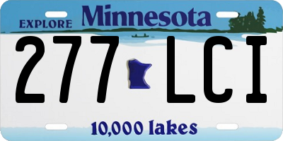 MN license plate 277LCI