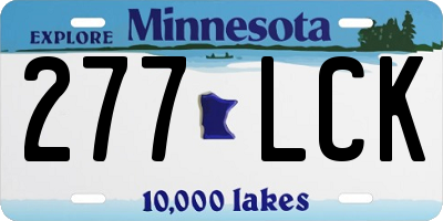 MN license plate 277LCK