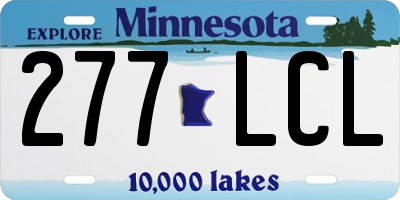 MN license plate 277LCL