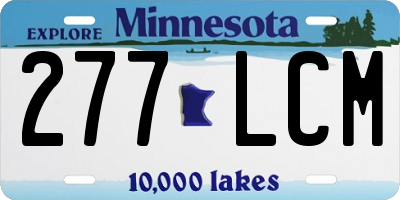 MN license plate 277LCM