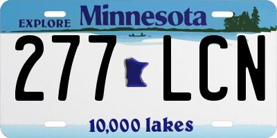 MN license plate 277LCN