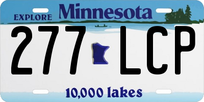 MN license plate 277LCP