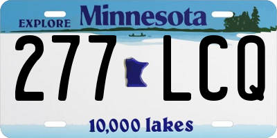 MN license plate 277LCQ