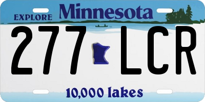 MN license plate 277LCR