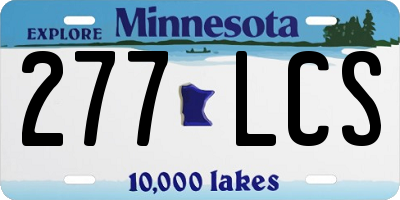 MN license plate 277LCS