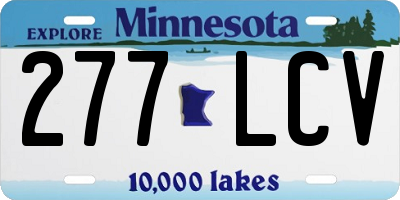 MN license plate 277LCV