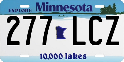 MN license plate 277LCZ