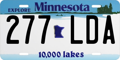 MN license plate 277LDA