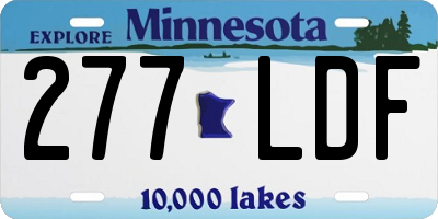 MN license plate 277LDF