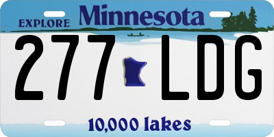 MN license plate 277LDG