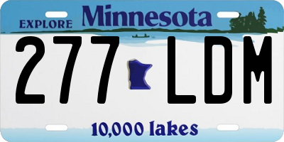 MN license plate 277LDM