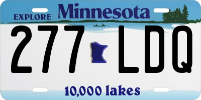 MN license plate 277LDQ