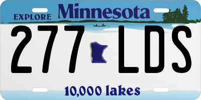 MN license plate 277LDS