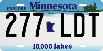 MN license plate 277LDT