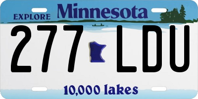 MN license plate 277LDU