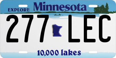 MN license plate 277LEC