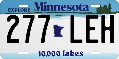 MN license plate 277LEH