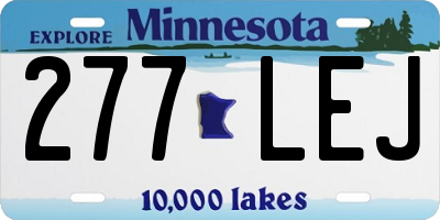 MN license plate 277LEJ
