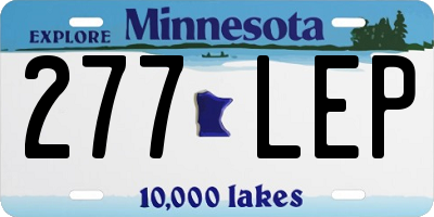 MN license plate 277LEP