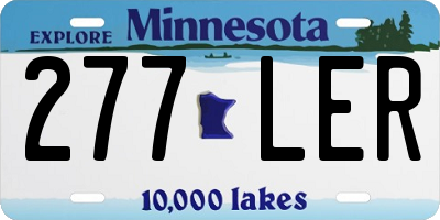 MN license plate 277LER