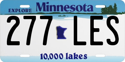 MN license plate 277LES